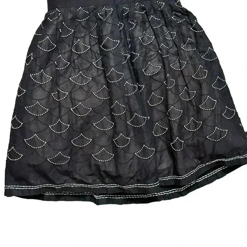 NWT Anthropologie Meadow Rue Womens 8 Lace Dress Black Ivory Strapless - Picture 4 of 9